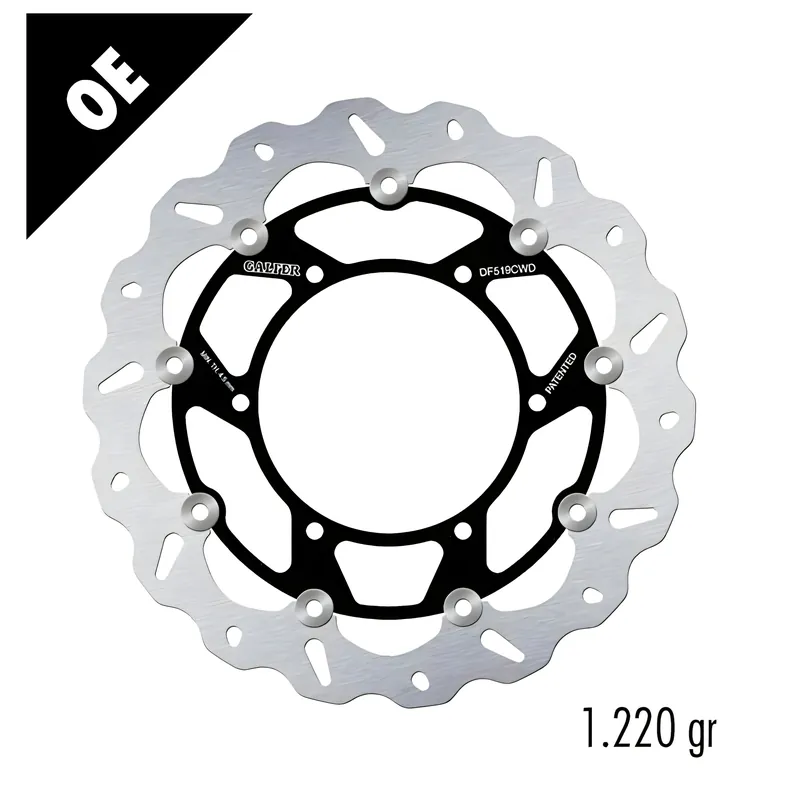 Bremsscheibe Galfer DF519CWD WAVE® mit ECE R90 Zulassung, schwimmend vorne 310x5mm für Yamaha MT-01 1670 / 1700 ccm Bj. 2007 - 2013 Aktuell
