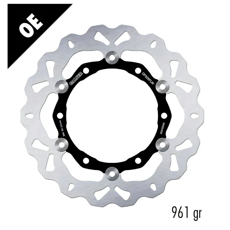 Bremsscheibe Galfer DF525FLW WAVE® mit ECE R90 Zulassung, schwimmend vorne 267x4mm (2 benötigt) für Yamaha XP T-Max 500 ccm Begrenztes Angebot