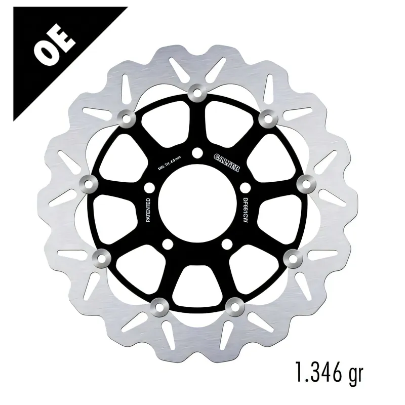 Bremsscheibe Galfer DF661CW WAVE® mit ECE R90 Zulassung, schwimmend vorne 320x4,5mm (2 benötigt) für Triumph Tiger 1050 ccm Bj. 2013 Preisreduziert