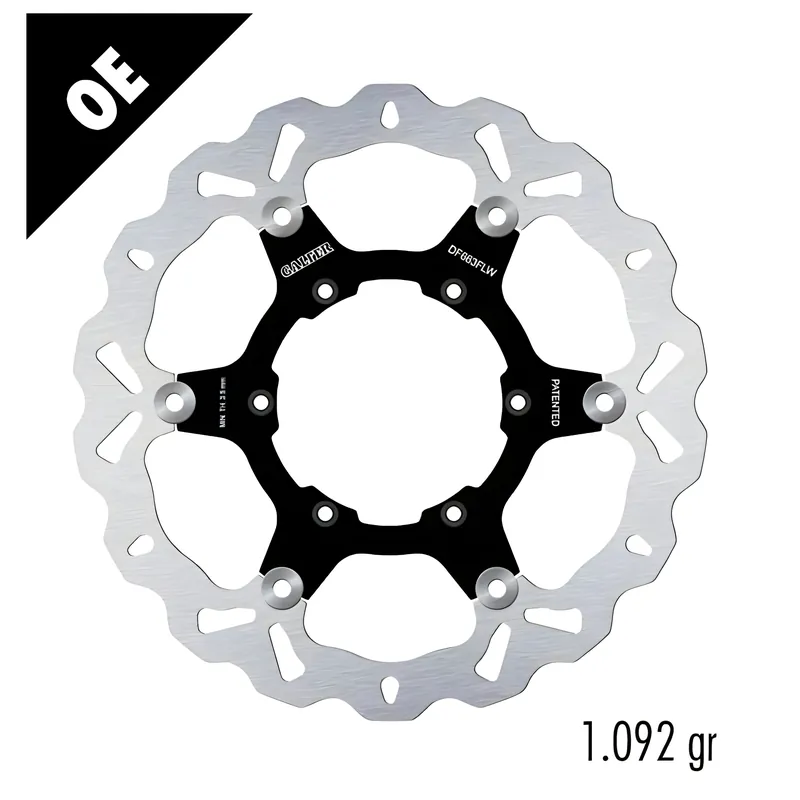Günstig Bremsscheibe Galfer DF663FLW WAVE® mit ECE R90 Zulassung, schwimmend vorne 298x4mm für Aprilia Pegaso 650 ccm Bj. 2001 - 2004