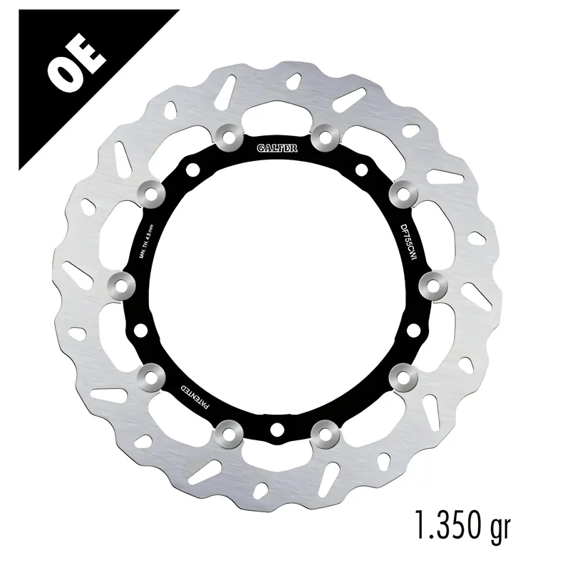 Aktuell Bremsscheibe Galfer DF755CWI WAVE® mit ECE R90 Zulassung, schwimmend vorne 320x5mm für BMW S RR HP4 Race 1000 ccm Bj. 2009 - 2018