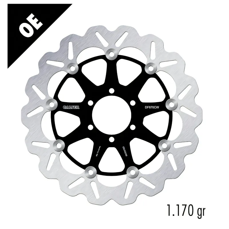 Abverkauf Bremsscheibe Set Galfer 2x DF870CW WAVE® mit ECE R90 Zulassung, schwimmend vorne 300x4,5mm für Ducati Multistrada Monster S2R Dark 695 620 - 800 ccm Bj. 2002 - 2008