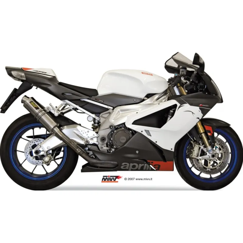 Auspuffanlage Mivv 2 SLIP-ON Titan GP Sport für Aprilia RSV Tuono R Mille 1000 ccm Bj. 2004 - 2009 Schnäppchen