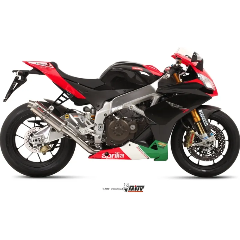 Nur Für Kurze Zeit Auspuffanlage Mivv SLIP-ON Titan GP Sport für Aprilia RSV Tuono V4 R / APRC RSV4 RR RF Factory 1000 ccm Bj. 2009 - 2016