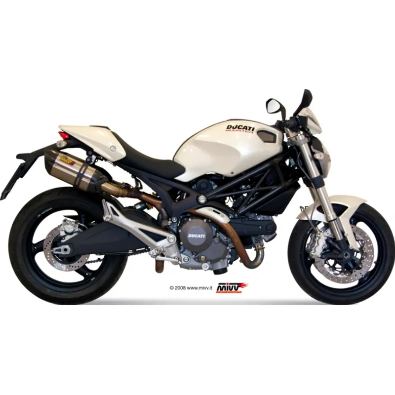 Auspuffanlage Mivv 2 SLIP-ON Edelstahl mit Carbon Kappe Suono Sport für Ducati Monster 696 ccm Bj. 2008 - 2014 Online Kaufen