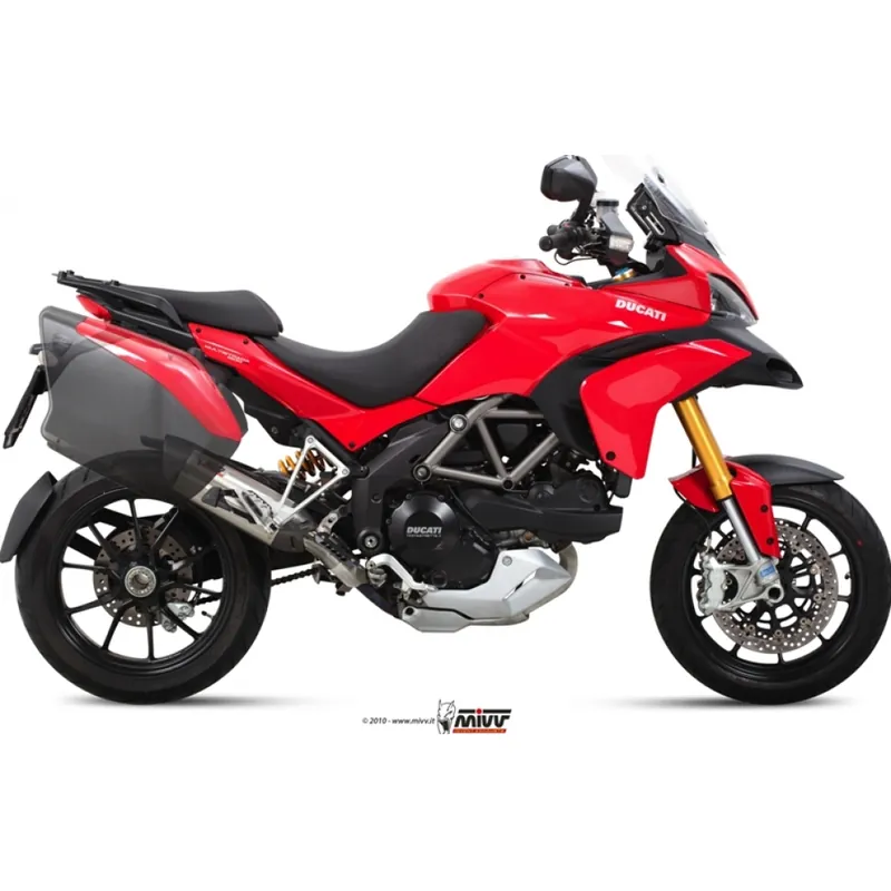 Highlight Auspuffanlage Mivv SLIP-ON Edelstahl mit Carbon Kappe Suono Sport für Ducati Multistrada / S ABS Granturismo 1200 ccm Bj. 2010 - 2015