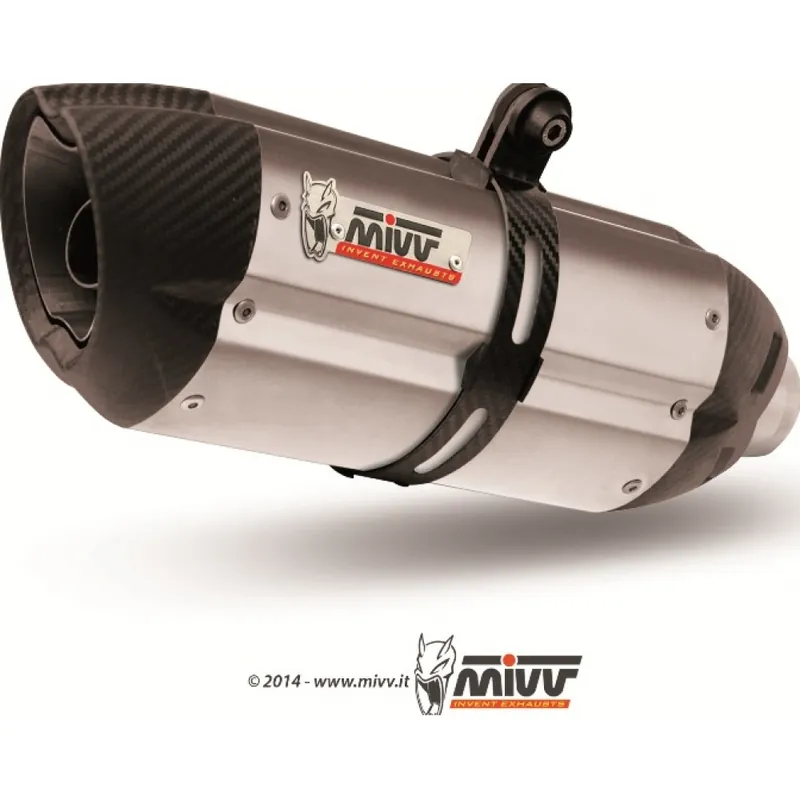 Auspuffanlage Mivv SLIP-ON Edelstahl mit Carbon Kappe Suono Sport für Honda CBR R 250 ccm Bj. 2011 - 2015 Beliebt