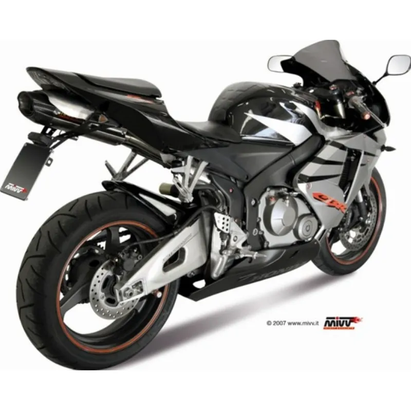 Auspuffanlage Mivv SLIP-ON Edelstahl mit Carbon Kappe Suono Sport für Honda CBR RR 600 ccm Bj. 2005 - 2006 Neue Kollektion