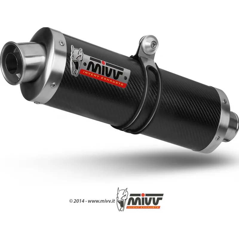 Auspuffanlage Mivv SLIP-ON Carbon Oval Sport für Honda XRV Africa Twin 750 ccm Bj. 1996 - 2003 Sale