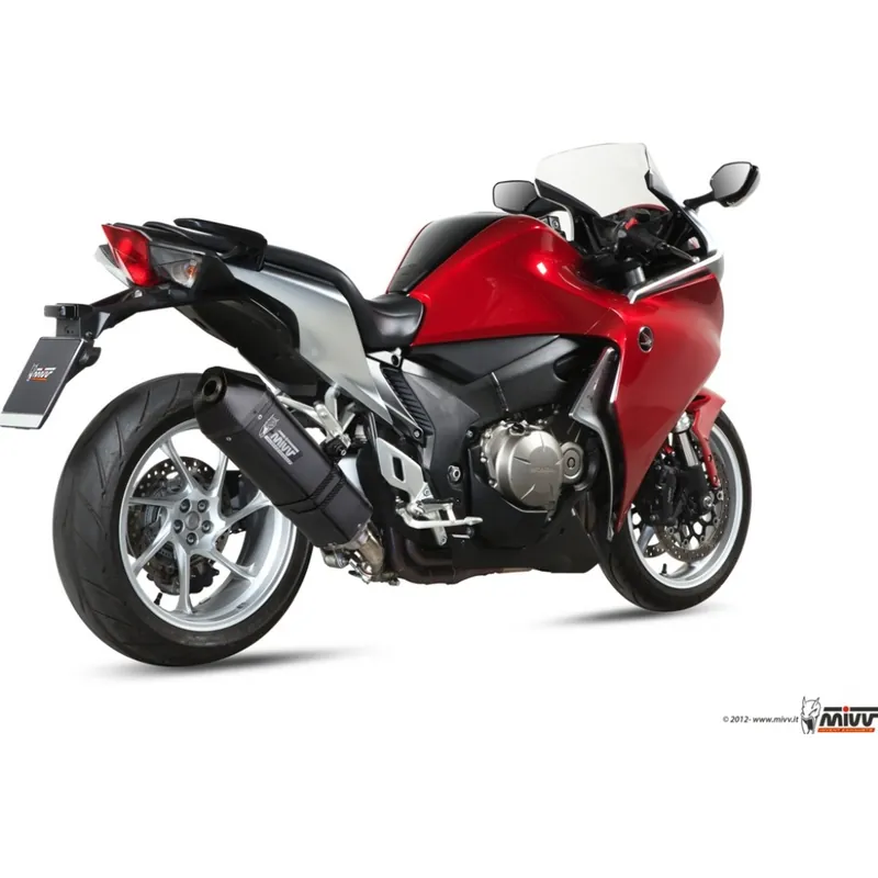 Bestseller Auspuffanlage Mivv SLIP-ON Edelstahl schwarz Speed Edge Sport für Honda VFR F FA 1200 ccm Bj. 2010 - 2015