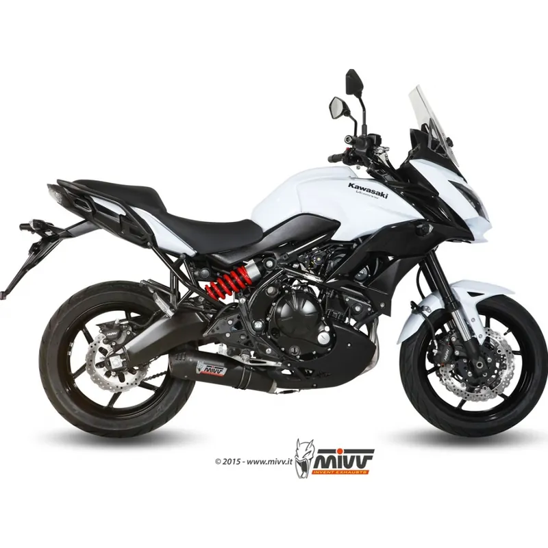 Auspuffanlage Mivv Komplettanlage 2x1 Carbon Oval Sport für Kawasaki KLE Versys 650 ccm Bj. 2015 Finale Aktion