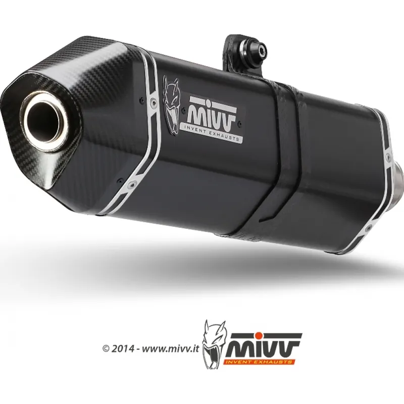 Billig Auspuffanlage Mivv SLIP-ON Edelstahl schwarz Speed Edge Sport für Kawasaki Z 800 ccm Bj. 2013 - 2016