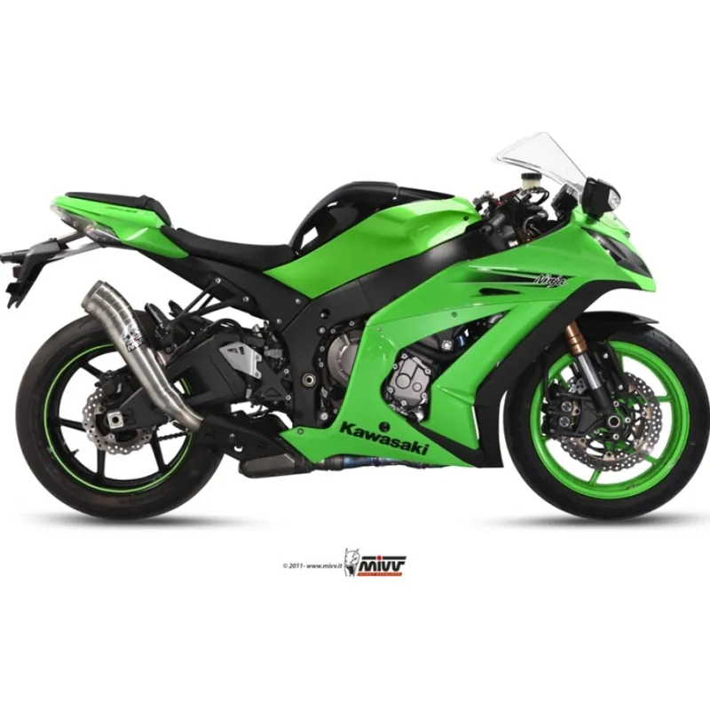 Auspuffanlage Mivv SLIP-ON Edelstahl Ghibli Sport für Kawasaki ZX-10R 1000 ccm Bj. 2011 - 2015 Sichere Zahlung