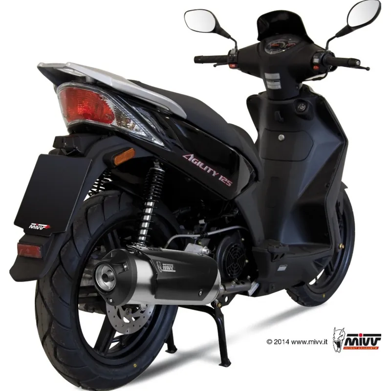 Auspuffanlage Mivv Komplettanlage 1x1 Edelstahl Urban für Kymco Agility R16 People S RS i 125 / 150 / 200 ccm Neue Kollektion