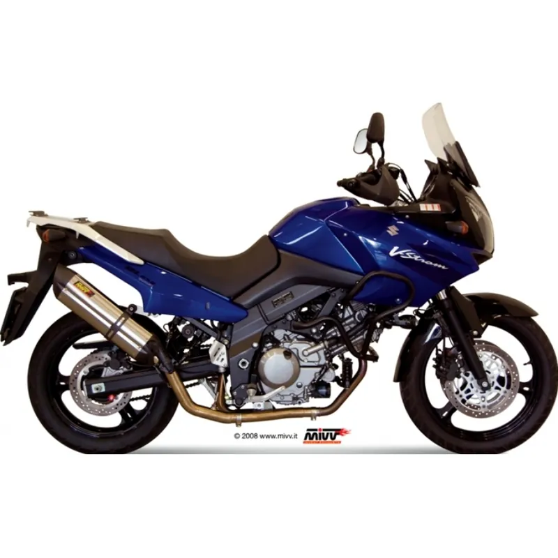 Markenprodukt Auspuffanlage Mivv SLIP-ON Edelstahl mit Carbon Kappe Suono Sport für Suzuki DL V-Strom 650 ccm Bj. 2007 - 2011