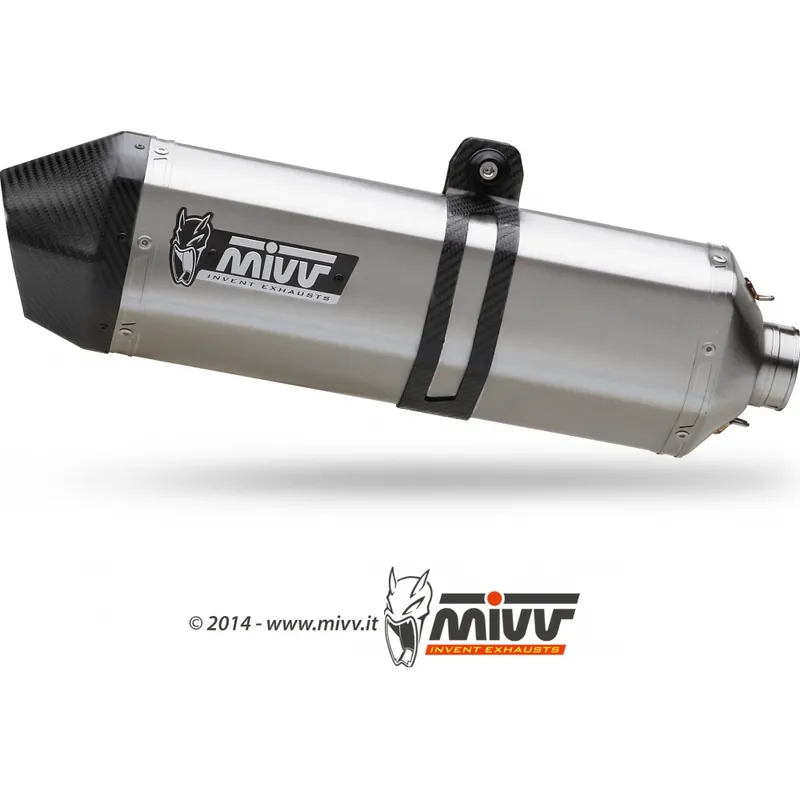 Direkt Vom Hersteller Auspuffanlage Mivv SLIP-ON Edelstahl mit Carbon Kappe Speed Edge Sport für Suzuki DL V-Strom A / AJE XTA XTAUE 650 ccm Bj. 2013 - 2016