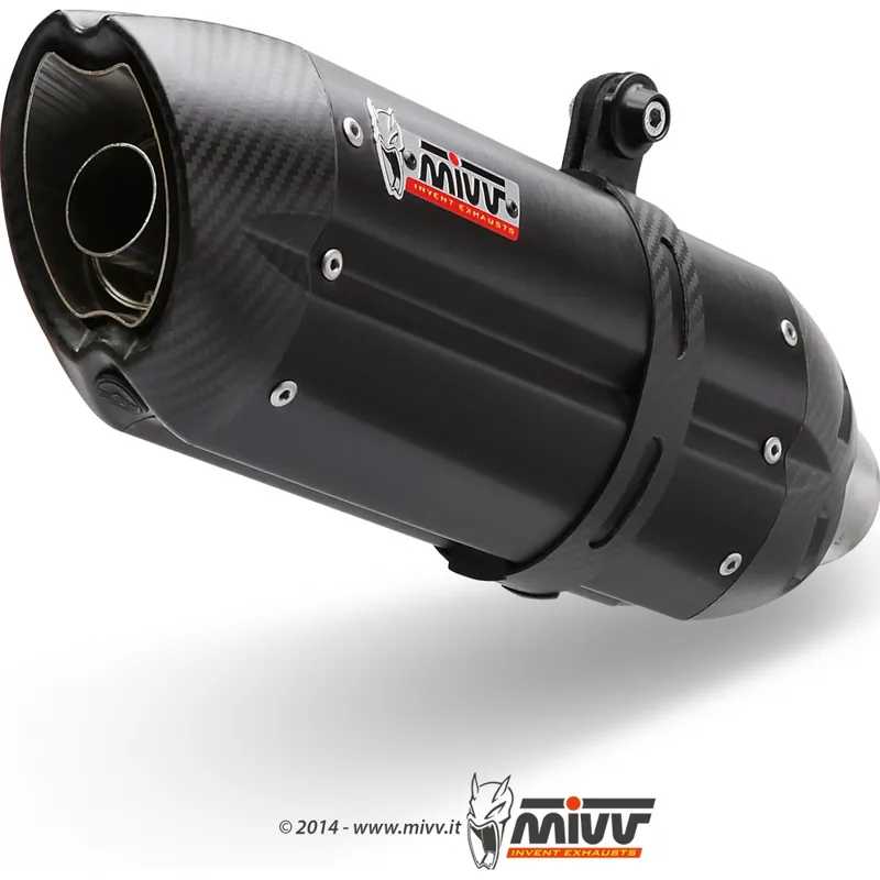 Auspuffanlage Mivv SLIP-ON Edelstahl schwarz Suono Sport für Triumph Tiger 1050 ccm Bj. 2014 - 2016 Sale