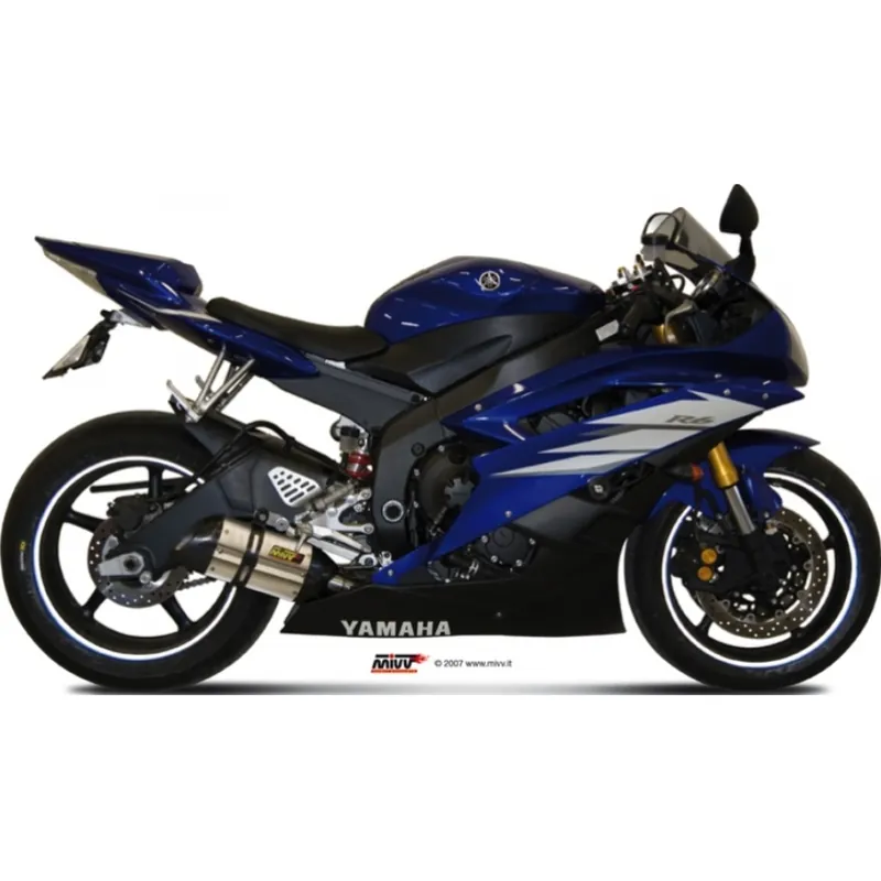 Auspuffanlage Mivv SLIP-ON Edelstahl mit Carbon Kappe Suono Sport für Yamaha YZF-R6 600 ccm Bj. 2006 - 2015 Ausverkauf