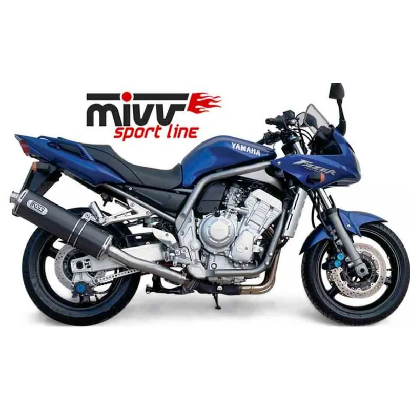 Auspuffanlage Mivv SLIP-ON Edelstahl Oval Sport für Yamaha FZS Fazer 1000 ccm Bj. 2001 - 2005 Direktkauf