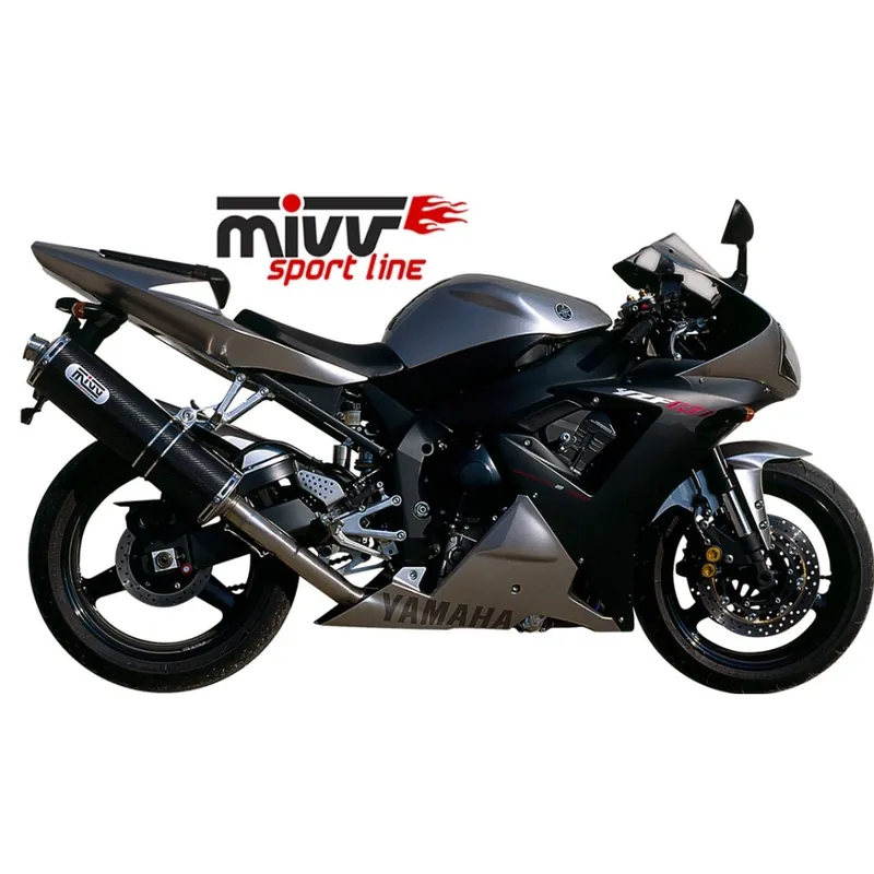 Günstig Auspuffanlage Mivv SLIP-ON Carbon Oval Sport für Yamaha YZF-R1 1000 ccm Bj. 2002 - 2003