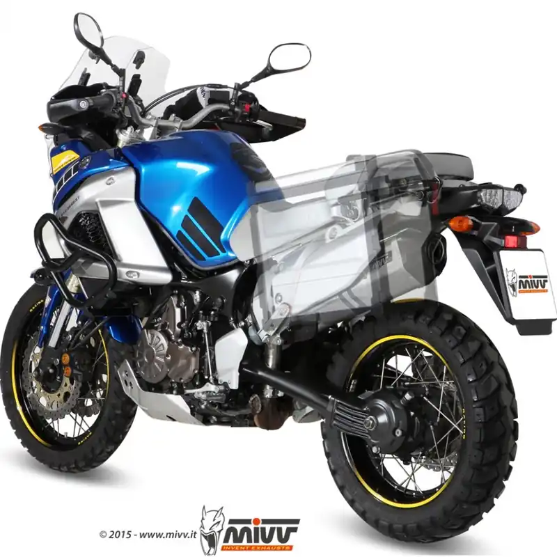 Auspuffanlage Mivv SLIP-ON Edelstahl mit Carbon Kappe Speed Edge Sport für Yamaha XT Z Super Tenere 1200 ccm Bj. 2010 - 2015 Top-Preis