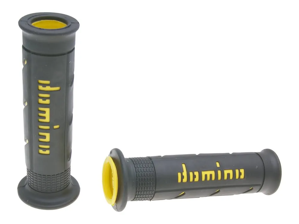 Griffe Satz Domino A250 On-Road schwarz / gelb mit offenen Enden Preisknaller