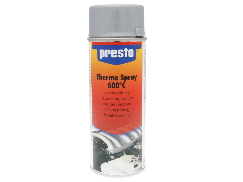 Thermo Lackspray Presto silber metallic 600°C 400ml Auspufflack Hitzefest Thermolack Begrenztes Angebot