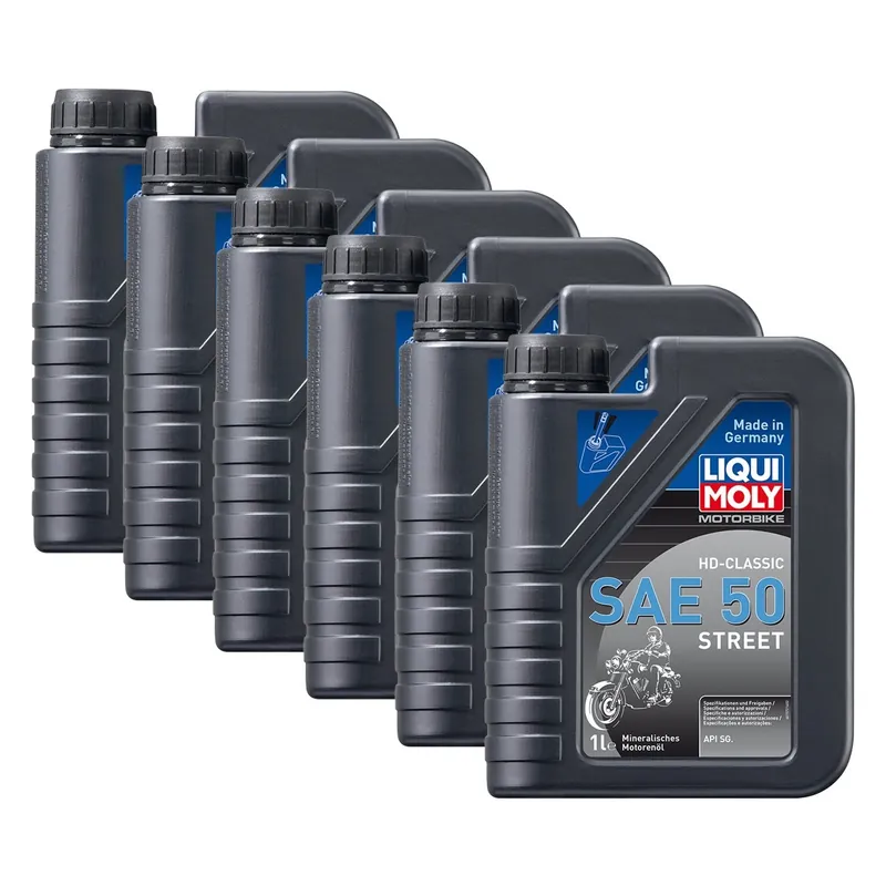 6x Liqui Moly 1572 Motorbike Racing HD Motoröl SAE 50 1L Begrenztes Angebot