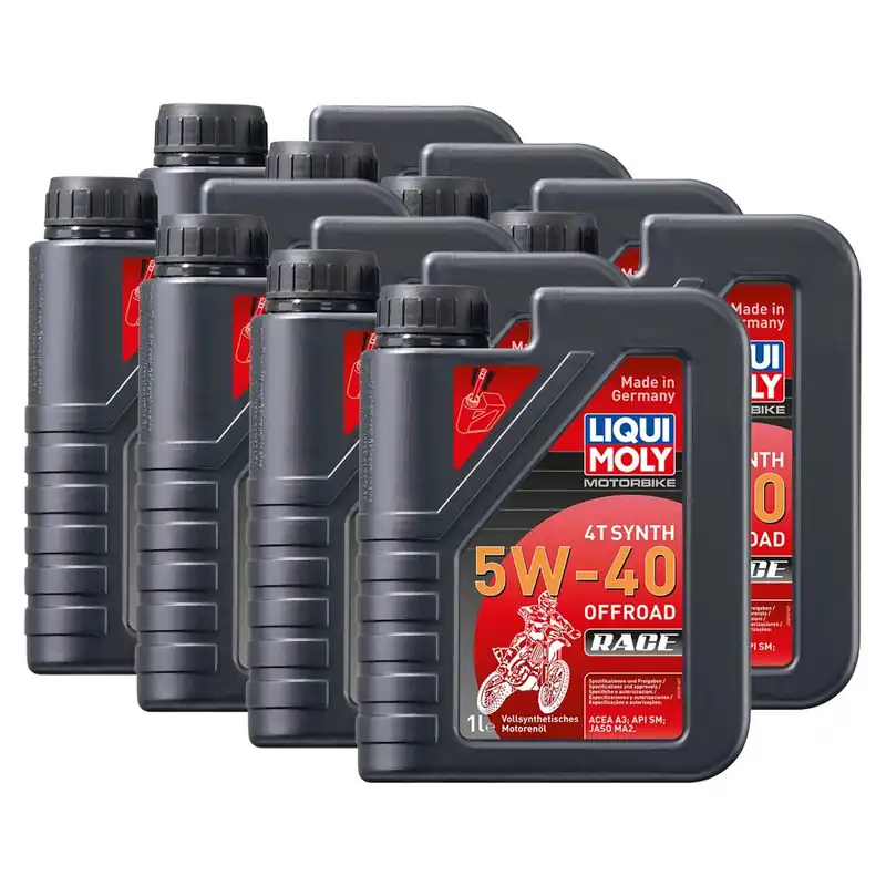 8x Liqui Moly 3018 Motorbike 4T Motoröl Motorrad Quad ATV SxSs Synth Offroad Race 5W-40 1L Mega-Angebot