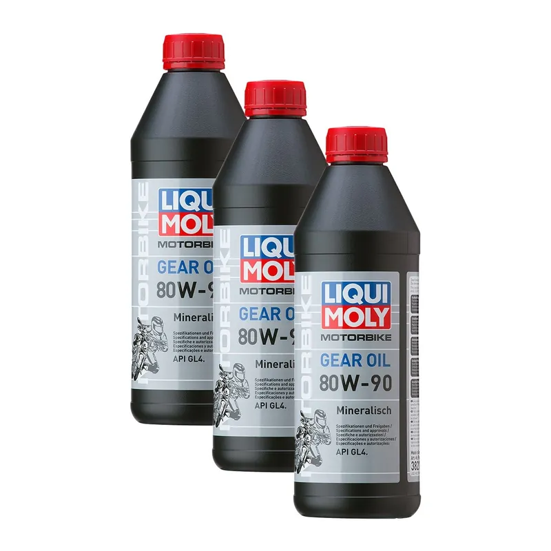 Heißes Angebot 3x Liqui Moly 3821 Motorbike Getriebeöl Motorrad 80W-90 1L