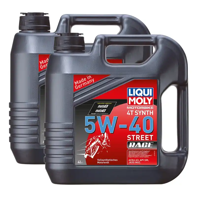 Neu 2x Liqui Moly 1685 Motorbike 4T Motoröl Motorrad Synth Sport Street Race 5W-40 4L