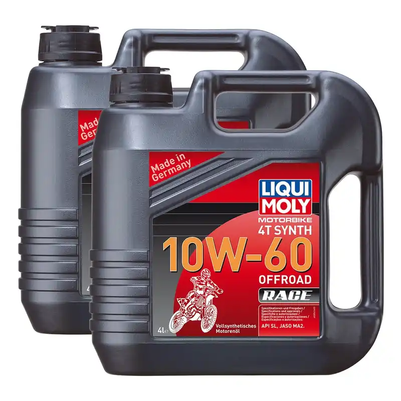 Expressversand 2x Liqui Moly 3054 Motorbike 4T Synth Motoröl Offroad Race 10W-60 4L