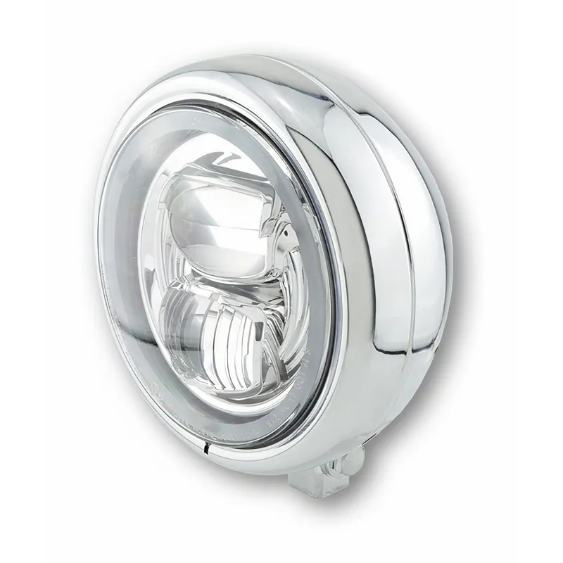 Preisreduziert Scheinwerfer Highsider Pecos Typ 7 5 ¾ Zoll Standlichtring LED chrom mit Standlichtring