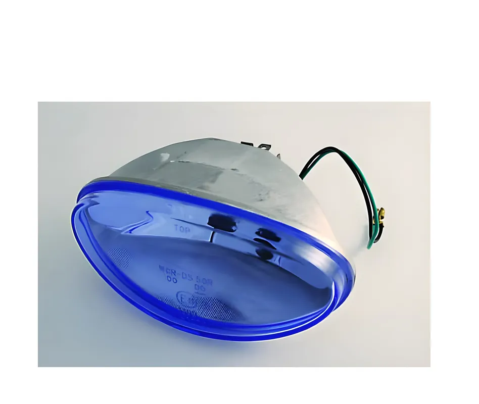 H4 Einsatz Highsider oval, Klarglas blau eingefärbt, mit Standlicht Super-Preis