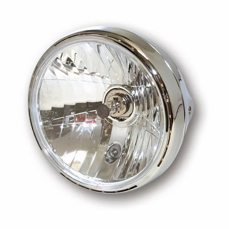 Bestpreis SHIN YO 7 Zoll Scheinwerfer RENO 2, chrom, klares Glas