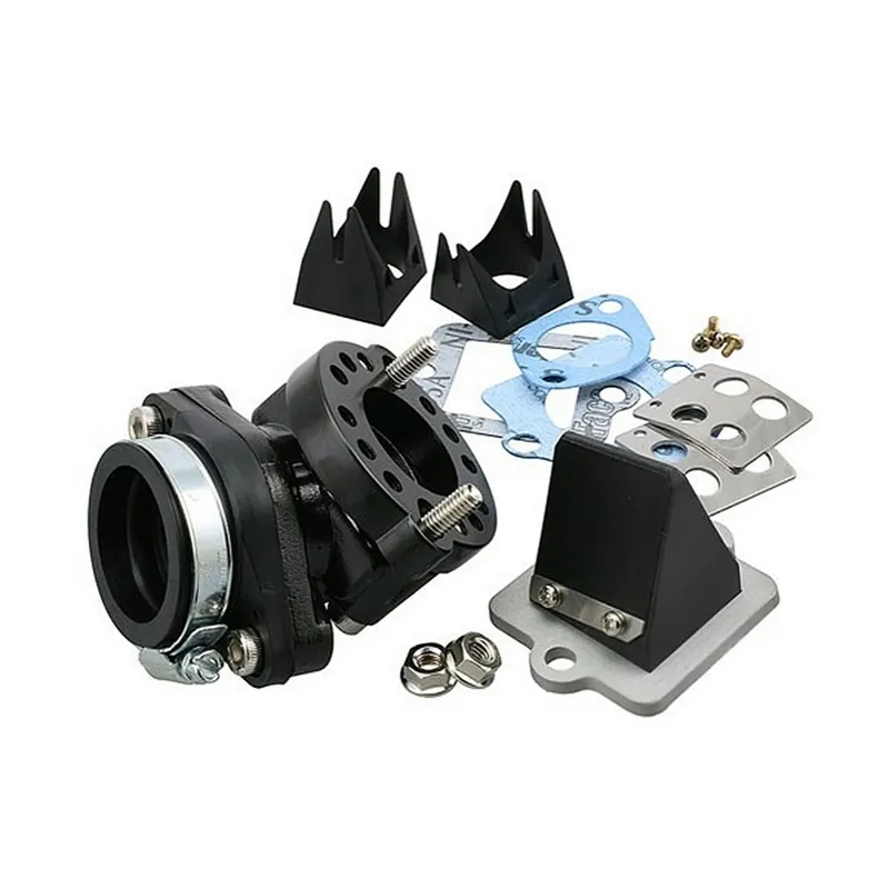 Billig Einlasssystem Motoforce RACING, inkl. Membranblock, 360° drehbar für Piaggio, 28mm Durchlass / 35mm Anschlussweite
