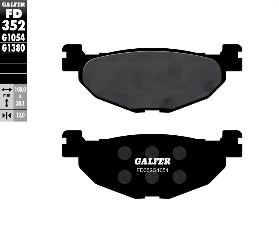 Markenware Bremsbeläge Set Galfer 2x FD169G1054 & 1x FD352G1054 Semi-Metall vorne & hinten für Yamaha YP Majesty 400 ccm Bj. 2005