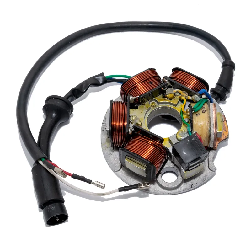 Solange Der Vorrat Reicht Lichtmaschine inkl. Grundplatte RMS für Vespa PK50 / FL / N / XL / Rush / PK XL - 6 Kabel OEM Ref. 199495