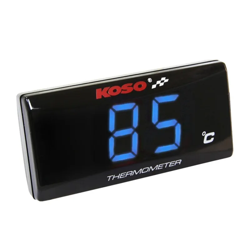 Must-Have Thermometer SLIM STYLE, Koso, 0-120°c, 56,4 x27 x 11,6mm, blaü Ziffern