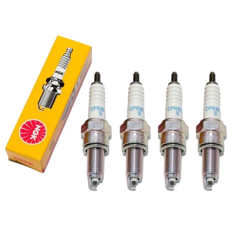 Zündkerzen Set NGK 4x CPR8EA-9 Zündkerze entstört, 19,0mm Langgewinde Ø 10,0mm, 2306 Direkt Vom Hersteller