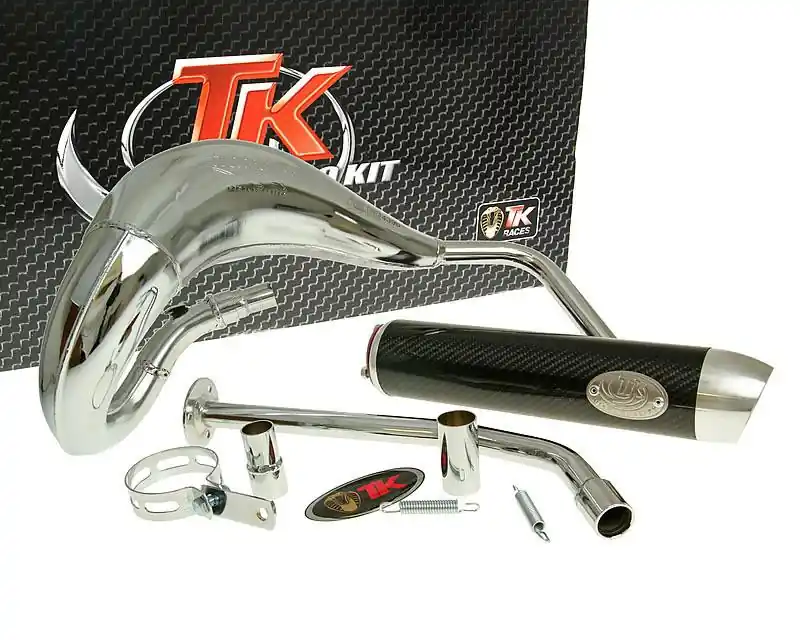 Auspuff TurboKit Bufanda RQ Chrom mit Zulassung für Yamaha DT50 (03-) Begrenztes Angebot