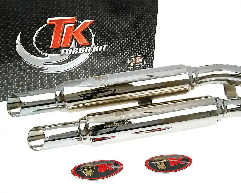 Auspuff TurboKit X-Road Custom mit Zulassung für Kymco Zing 125 Direkt Vom Hersteller