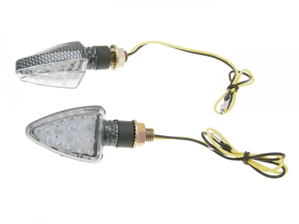 Preisreduziert Blinker Set M10 LED Carbon-Look Mini, kurz