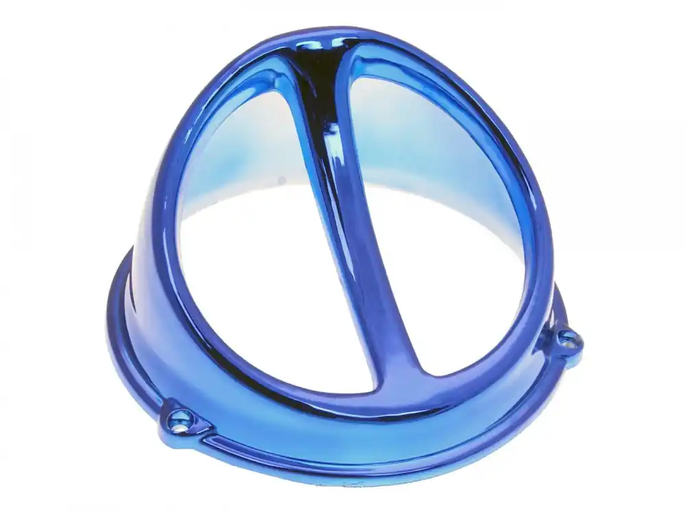 Neue Ware Lüfterspoiler Air Scoop Chrom blau - universal