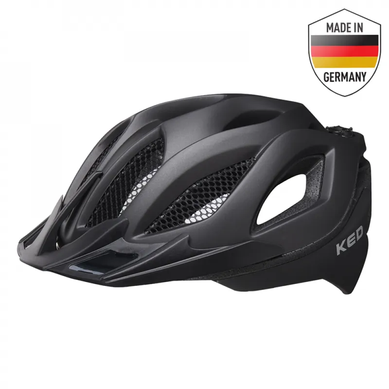 Fahrradhelm Spiri Two KED Helm, mattschwarz mit LED Blinklicht Wochenendangebot