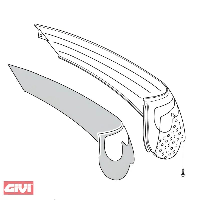 Reflektor-Kit GiVi links und rechts rot mit weisser Hintergrundfolie für MAXIA E55N Bestpreis