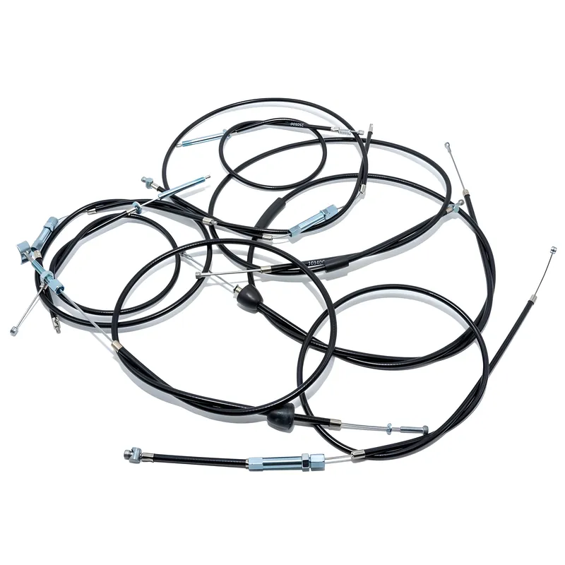 Must-Have Set - 8x Bowdenzüge - schwarz - KR51 Handschaltung, Bremsbowdenzug hinten - Hebel innenliegend