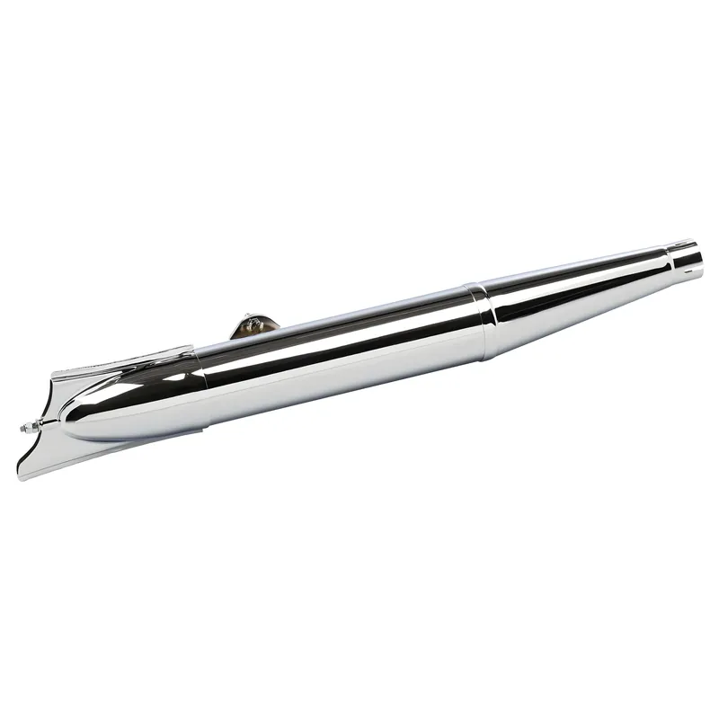 MZ Auspuff dreiteilig Schwalbenschwanz - Form, mit Halterung, verchromt - für RT125 / 1, RT125 / 2 Angebot