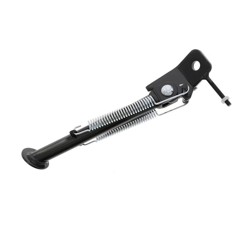 Simson Selbstklappender Seitenständer mit angeschweißten Kettenspanner, 2 Federn - 195mm - Roller SR50, SR80 Neue Ware