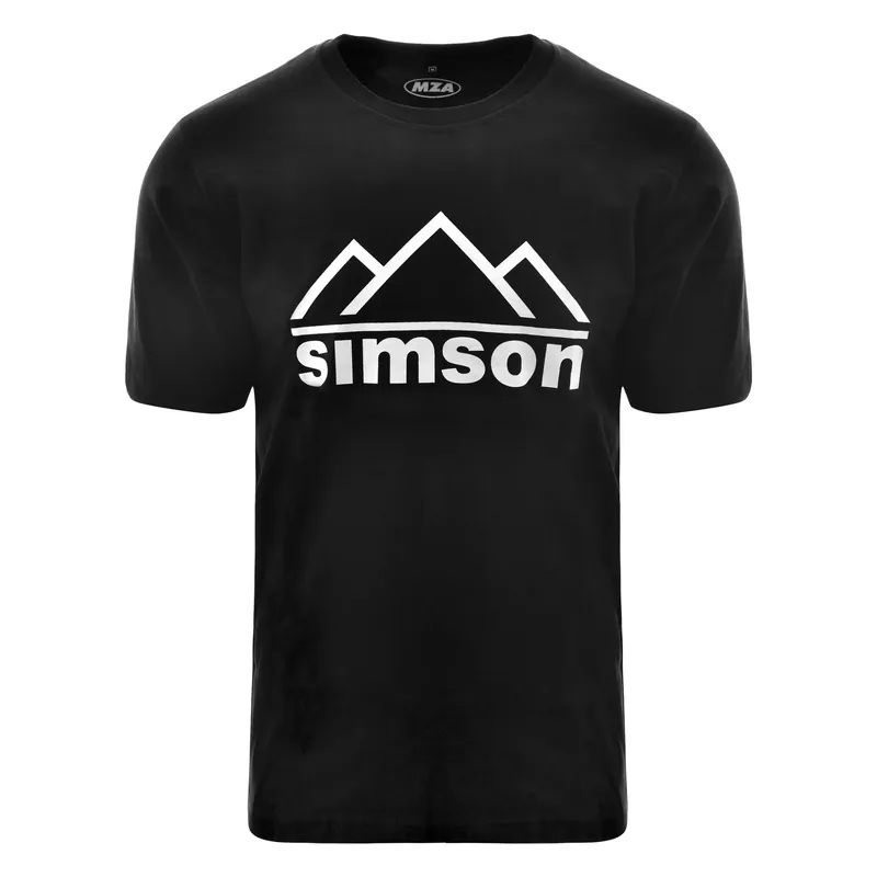 T-Shirt, Farbe schwarz, Größe M - Motiv SIMSON Berge - 100% Baumwolle Markenprodukt
